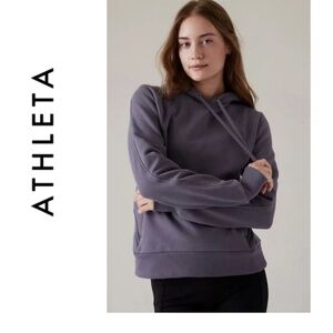 Athleta Retroplush Hoodie in Deep Purple